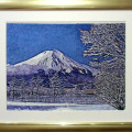 世界遺産　冬の富士山 ４分割